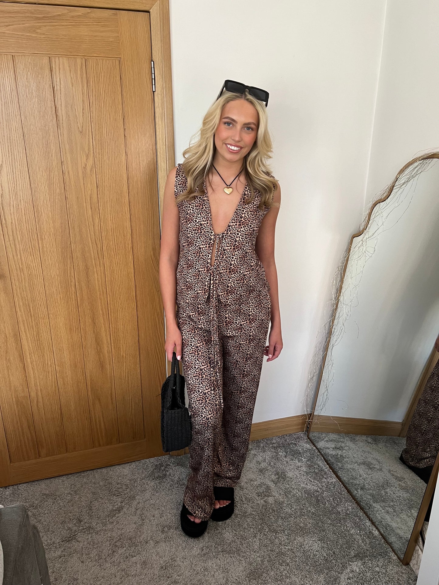 Leopard print waistcoat