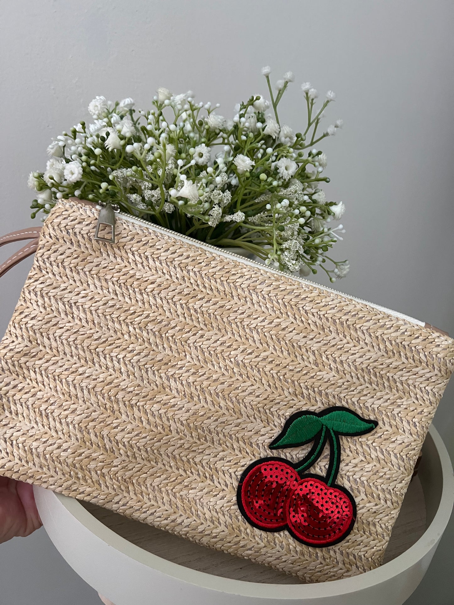 Cherry clutch bag