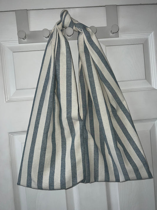 Blue and white stripe bag