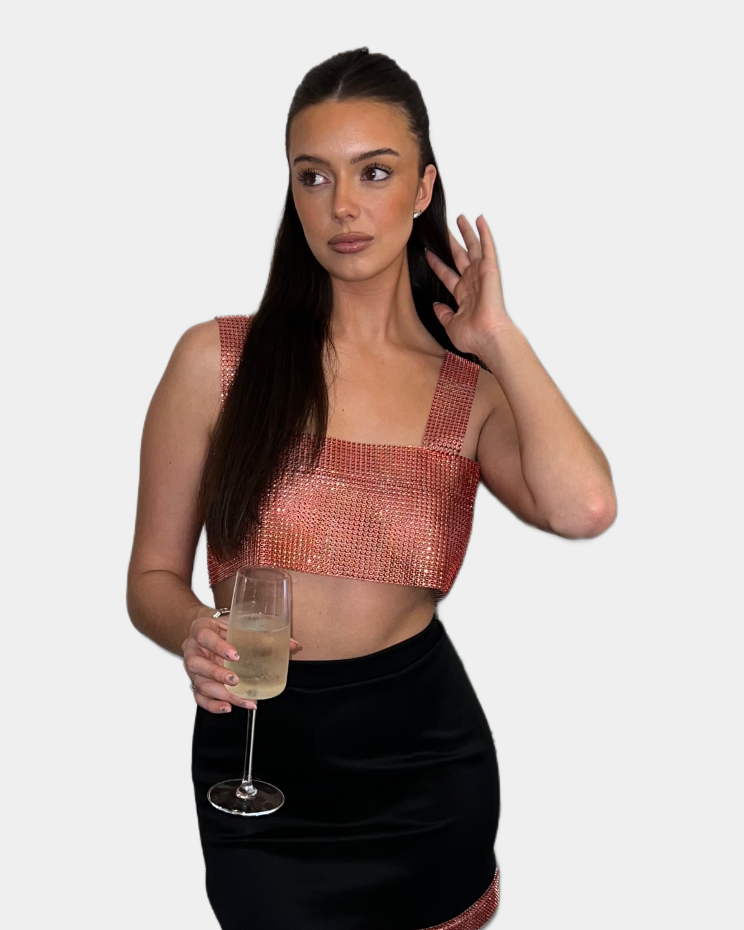 Diamanté Crop Top