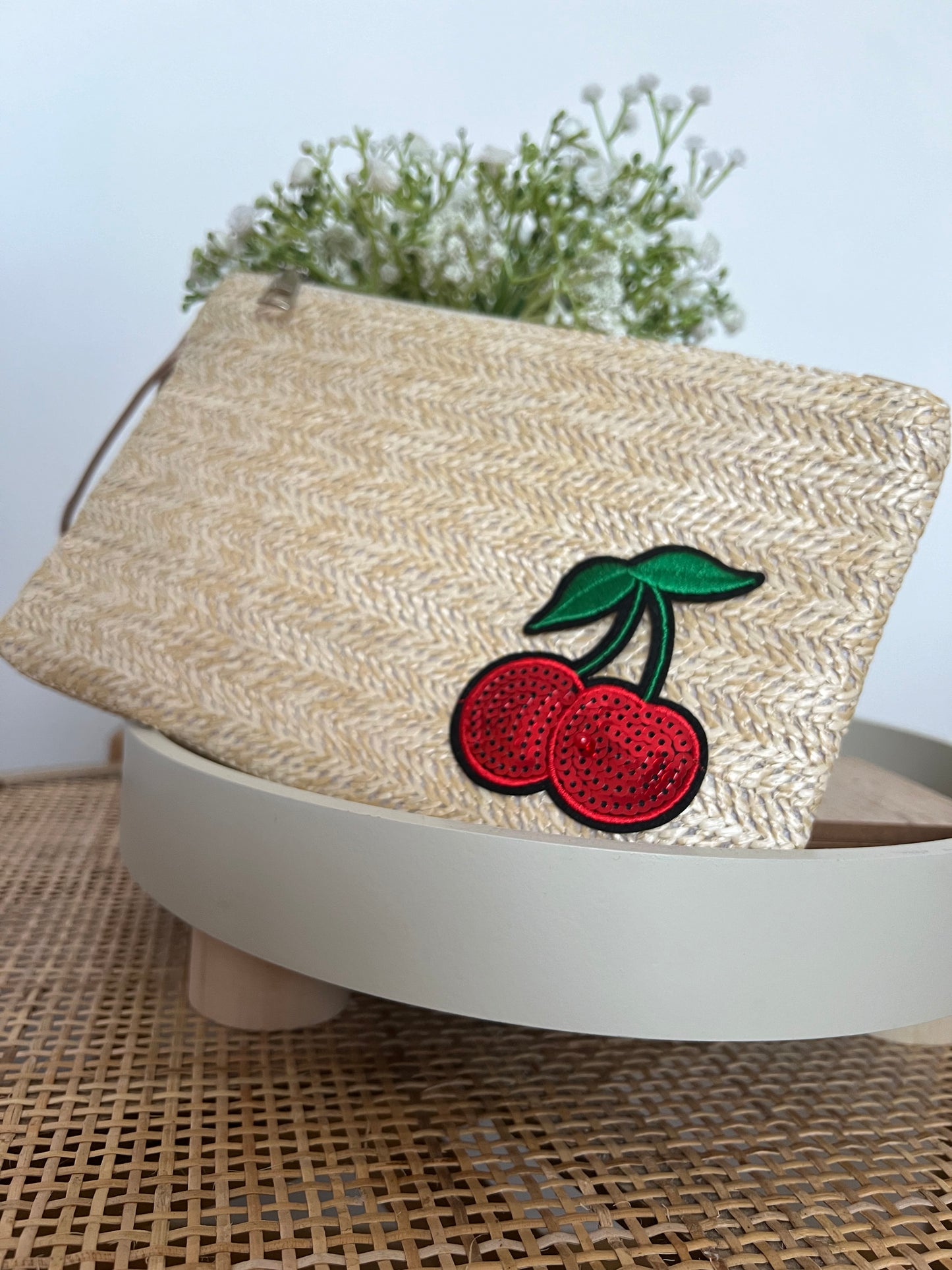 Cherry clutch bag