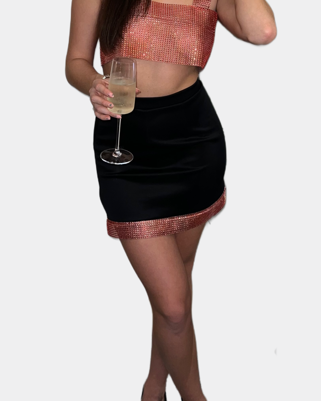 Scuba Skirt with Diamanté Trim