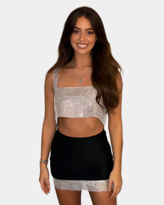 Diamanté Crop Top